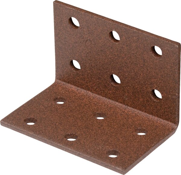 Lochplattenwinkel DURAVIS® 40 x 40 x 60 mm, Material: Stahl, sendzimirverzinkt, Oberfläche: rostbraun