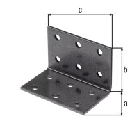 Lochplattenwinkel DURAVIS® 40 x 40 x 60 mm, Material: Stahl, sendzimirverzinkt, Oberfläche: rostbraun