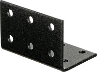 Lochplattenwinkel DURAVIS® 40 x 40 x 60 mm, Material: Stahl, sendzimirverzinkt, Oberfläche: schwarz-diamant