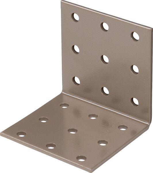 Lochplattenwinkel DURAVIS® 60 x 60 x 60 mm, Material: Stahl, sendzimirverzinkt, Oberfläche: perlbeige RAL 1035