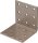 Lochplattenwinkel DURAVIS® 60 x 60 x 60 mm, Material: Stahl, sendzimirverzinkt, Oberfläche: perlbeige RAL 1035