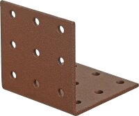 Lochplattenwinkel DURAVIS® 60 x 60 x 60 mm, Material: Stahl, sendzimirverzinkt, Oberfläche: rostbraun