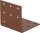 Lochplattenwinkel DURAVIS® 60 x 60 x 60 mm, Material: Stahl, sendzimirverzinkt, Oberfläche: rostbraun