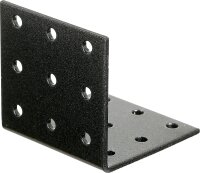 Lochplattenwinkel DURAVIS® 60 x 60 x 60 mm, Material: Stahl, sendzimirverzinkt, Oberfläche: schwarz-diamant