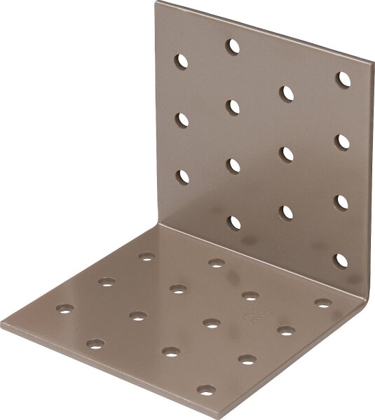 Lochplattenwinkel DURAVIS® 80 x 80 x 80 mm, Material: Stahl, sendzimirverzinkt, Oberfläche: perlbeige RAL 1035