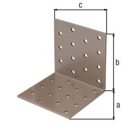 Lochplattenwinkel DURAVIS® 80 x 80 x 80 mm, Material: Stahl, sendzimirverzinkt, Oberfläche: perlbeige RAL 1035