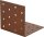 Lochplattenwinkel DURAVIS® 80 x 80 x 80 mm, Material: Stahl, sendzimirverzinkt, Oberfläche: rostbraun