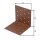 Lochplattenwinkel DURAVIS® 80 x 80 x 80 mm, Material: Stahl, sendzimirverzinkt, Oberfläche: rostbraun