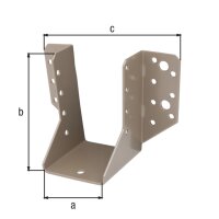 Balkenschuh DURAVIS® 60 x 100 mm, Typ A, Material: Stahl, sendzimirverzinkt, Oberfläche: perlbeige RAL 1035