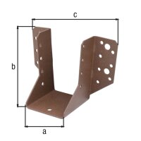 Balkenschuh DURAVIS® 60 x 100 mm, Typ A, Material: Stahl, sendzimirverzinkt, Oberfläche: rostbraun