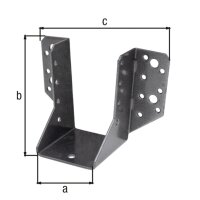 Balkenschuh DURAVIS® 60 x 100 mm, Typ A, Material: Stahl, sendzimirverzinkt, Oberfläche: schwarz-diamant