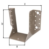 Balkenschuh DURAVIS® 80 x 120 mm, Typ A, Material: Stahl, sendzimirverzinkt, Oberfläche: perlbeige RAL 1035