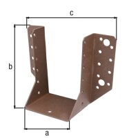 Balkenschuh DURAVIS® 80 x 120 mm, Typ A, Material: Stahl, sendzimirverzinkt, Oberfläche: rostbraun