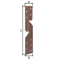 Sparren-Pfettenanker DURAVIS® 170 universal, Material: Stahl, sendzimirverzinkt, Oberfläche: rostbraun