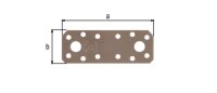 Flachverbinder DURAVIS® 96 x 35 x 2,5 mm, Material: Stahl, sendzimirverzinkt, Oberfläche: perlbeige RAL 1035
