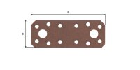 Flachverbinder DURAVIS® 96 x 35 x 2,5 mm, Material: Stahl, sendzimirverzinkt, Oberfläche: rostbraun