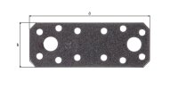 Flachverbinder DURAVIS® 96 x 35 x 2,5 mm, Material: Stahl, sendzimirverzinkt, Oberfläche: schwarz-diamant