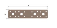 Flachverbinder DURAVIS® 180 x 40 x 3,0 mm, Material: Stahl, sendzimirverzinkt, Oberfläche: perlbeige RAL 1035