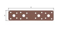 Flachverbinder DURAVIS® 180 x 40 x 3,0 mm, Material: Stahl, sendzimirverzinkt, Oberfläche: rostbraun