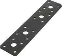 Flachverbinder DURAVIS® 180 x 40 x 3,0 mm, Material: Stahl, sendzimirverzinkt, Oberfläche: schwarz-diamant