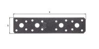 Flachverbinder DURAVIS® 180 x 40 x 3,0 mm, Material: Stahl, sendzimirverzinkt, Oberfläche: schwarz-diamant
