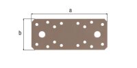 Flachverbinder DURAVIS® 133 x 55 x 2,5 mm, Material: Stahl, sendzimirverzinkt, Oberfläche: perlbeige RAL 1035