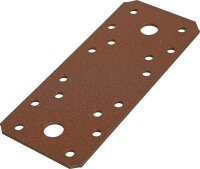 Flachverbinder DURAVIS® 133 x 55 x 2,5 mm, Material: Stahl, sendzimirverzinkt, Oberfläche: rostbraun