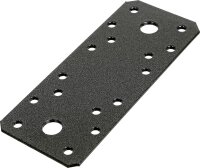 Flachverbinder DURAVIS® 133 x 55 x 2,5 mm, Material: Stahl, sendzimirverzinkt, Oberfläche: schwarz-diamant