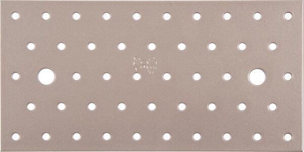 Lochplatte DURAVIS® 200 x 100 x 2 mm, Material: Stahl, sendzimirverzinkt, Oberfläche: perlbeige RAL 1035