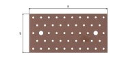 Lochplatte DURAVIS® 200 x 100 x 2 mm, Material: Stahl, sendzimirverzinkt, Oberfläche: rostbraun