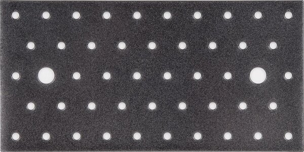 Lochplatte DURAVIS® 200 x 100 x 2 mm, Material: Stahl, sendzimirverzinkt, Oberfläche: schwarz-diamant