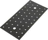 Lochplatte DURAVIS® 200 x 100 x 2 mm, Material: Stahl, sendzimirverzinkt, Oberfläche: schwarz-diamant