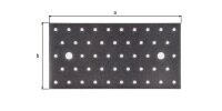 Lochplatte DURAVIS® 200 x 100 x 2 mm, Material: Stahl, sendzimirverzinkt, Oberfläche: schwarz-diamant