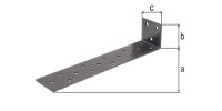 Flachstahl-Betonanker DURAVIS® 205 x 40 x 40 mm, Material: Stahl, sendzimirverzinkt, Oberfläche: schwarz-diamant