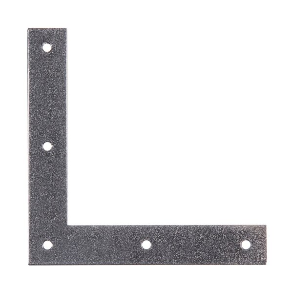 Eckwinkel DURAVIS® 120 x 120 x 20 mm, Material: Stahl, sendzimirverzinkt, Oberfläche: schwarz-diamant