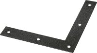 Eckwinkel DURAVIS® 120 x 120 x 20 mm, Material: Stahl, sendzimirverzinkt, Oberfläche: schwarz-diamant
