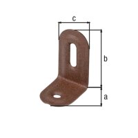 Verstellwinkel DURAVIS® 2 x 40 x 22 mm, geprägt, Material: Stahl, blau verzinkt, Oberfläche: perlbeige RAL 1035