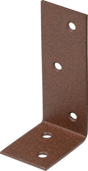 Balkenwinkel DURAVIS® 40 x 80 x 30 mm, ungleichschenklig, Material: Stahl, blau verzinkt, Oberfläche: rostbraun