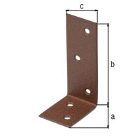 Balkenwinkel DURAVIS® 40 x 80 x 30 mm, ungleichschenklig, Material: Stahl, blau verzinkt, Oberfläche: rostbraun