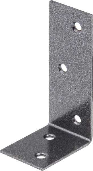 Balkenwinkel DURAVIS® 40 x 80 x 30 mm, ungleichschenklig, Material: Stahl, blau verzinkt, Oberfläche: schwarz-diamant