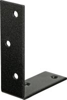 Balkenwinkel DURAVIS® 75 x 100 x 30 mm, ungleichschenklig, Material: Stahl, blau verzinkt, Oberfläche: schwarz-diamant