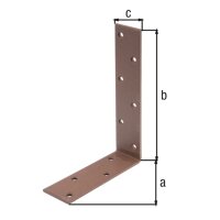 Balkenwinkel DURAVIS® 160 x 240 x 50 mm, ungleichschenklig, Material: Stahl, blau verzinkt, Oberfläche: rostbraun
