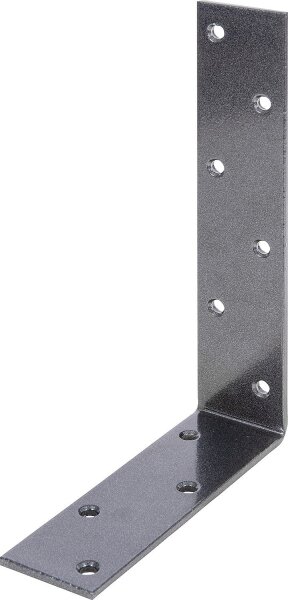 Balkenwinkel DURAVIS® 160 x 240 x 50 mm, ungleichschenklig, Material: Stahl, blau verzinkt, Oberfläche: schwarz-diamant