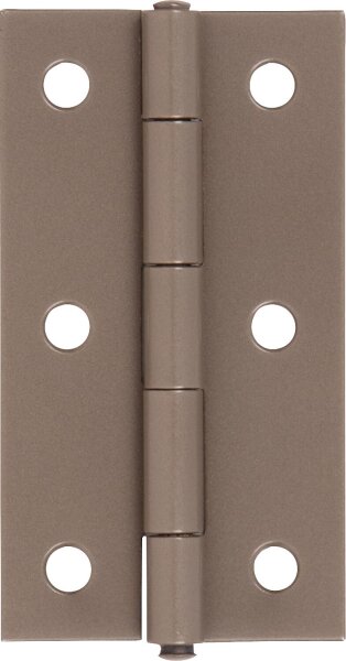 Scharnier DURAVIS® 80 x 40 x 1,25 mm, Material: Stahl, blau verzinkt, perlbeige RAL 1035, mit vernietetem Edelstahlstift