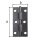 Scharnier DURAVIS® 80 x 40 x 1,25 mm, Material: Stahl, blau verzinkt, perlbeige RAL 1035, mit vernietetem Edelstahlstift
