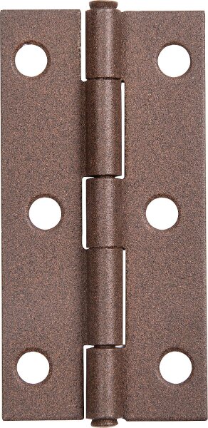 Scharnier DURAVIS® 80 x 40 x 1,25 mm, Material: Stahl, blau verzinkt, Oberfläche: rostbraun, mit vernietetem Edelstahlstift