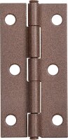 Scharnier DURAVIS® 80 x 40 x 1,25 mm, Material: Stahl, blau verzinkt, Oberfläche: schwarz-diamant, mit vernietetem Edelstahlstift