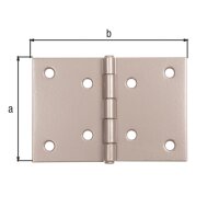 Scharnier DURAVIS® 60 x 90 x 1,25 mm, breit, Material: Stahl, blau verzinkt, Oberfläche: perlbeige RAL 1035