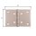 Scharnier DURAVIS® 60 x 90 x 1,25 mm, breit, Material: Stahl, blau verzinkt, Oberfläche: perlbeige RAL 1035