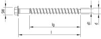 Beton- & Mauerwerkschraube Multi-Monti plus Sechskantkopf 6,0 x 50mm, VPE 100